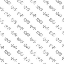 simple dice seamless pattern with various icons vector image