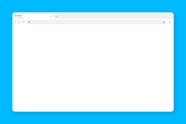 blank web browser window with tab toolbar vector image