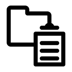 Folder with task icon flat can use vector