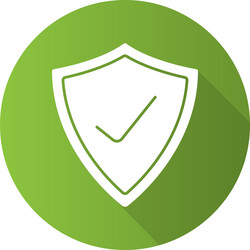 security check flat design long shadow icon vector