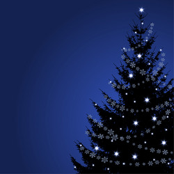 Winter background christmas tree Royalty Free Vector Image