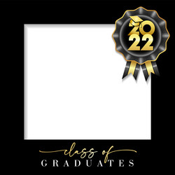 Class of 2022 Graduation Photo Frame vector image