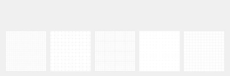 Grid banner set dots notebook pattern square vector