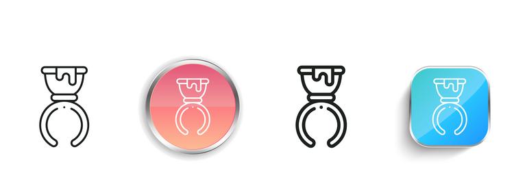 ink icon thin linear regular and button style vector image