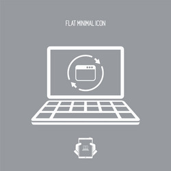 refresh computer window icon vector image