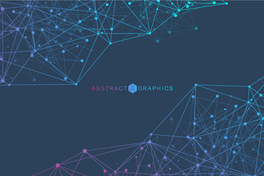 geometric abstract background with connected line vector image