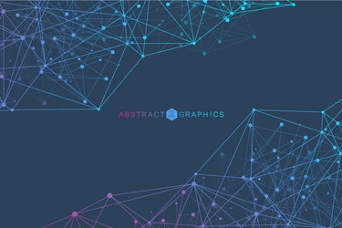 geometric abstract background with connected line vector