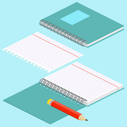 isometric on a blue background with the image vector image