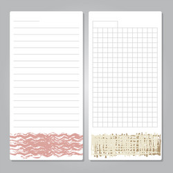 Notebook page templates with paper for notes vector