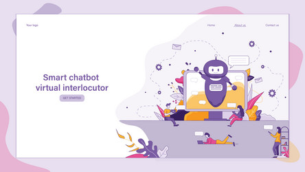 Smart chatbot virtual interlocutor vector