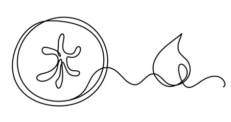 abstract element of water with drop in feng shui vector