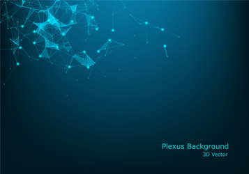 abstract illuminated particles and lines plexus vector image