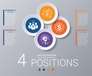 Circular Data Elements Infographic Template vector image