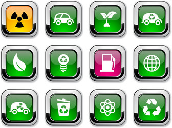 ecology icons vector