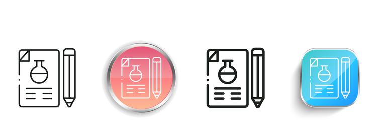 file icon thin linear regular and button style vector image