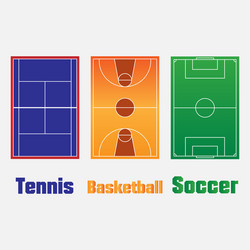 Sports Field Collection Vector Image