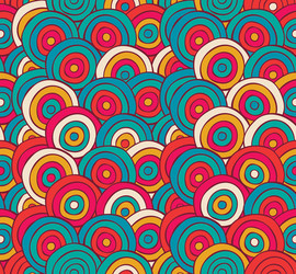 abstract sketched colorful circles background vector image