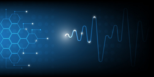 Digital Tech Hexagon Background vector image