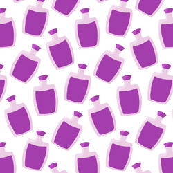 Flask potion perfume jar violet pattern textile vector