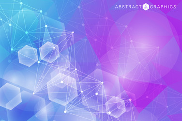 geometric abstract background with connected line vector image