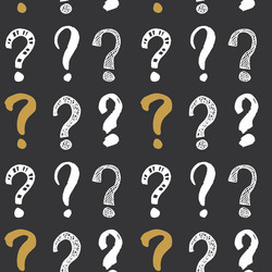 Questions marks seamless pattern hand drawn vector