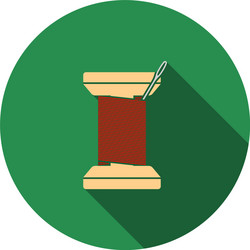 Bobbin of sewing thread Royalty Free Vector Image