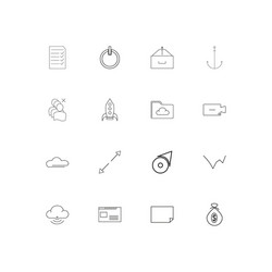 web linear thin icons set outlined simple vector image