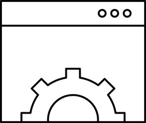 Browser setting icon in creative design vector