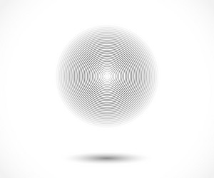 Concentric circle element black and white color Vector Image