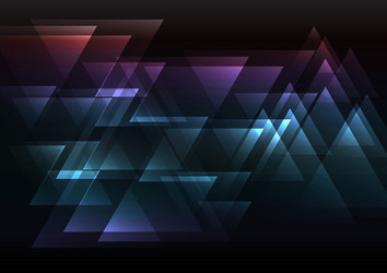 dark rainbow abstract triangle overlap background vector image