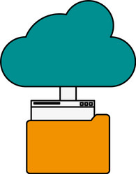 upload document on internet vector image