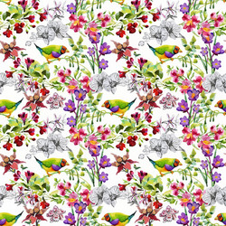watercolor hand drawn seamless pattern Vector Image