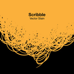 scribble yellow background for your design vector