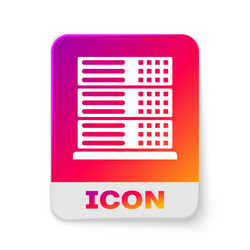 white server data web hosting icon isolated vector image