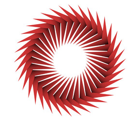 geometric circular cycle icon spiral swirl twirl vector image