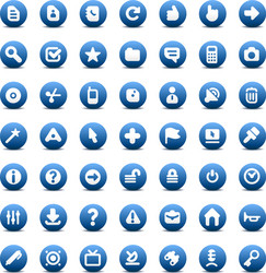 Modern Computer Interface Icons vector image