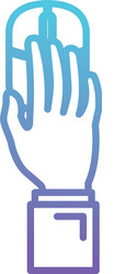 Hand using computer mouse vector