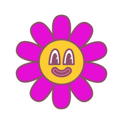 psychedelic flower concept vector