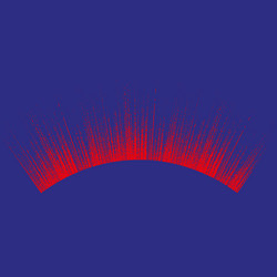 red spikes arc sharp energy burst abstract curve vector image