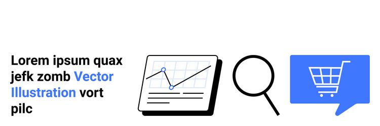 elements of data analytics and e-commerce charts vector image