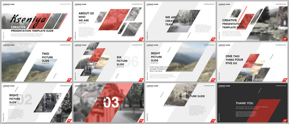 Clean and minimal presentation templates vector