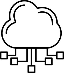 cloud server line icon design vector image