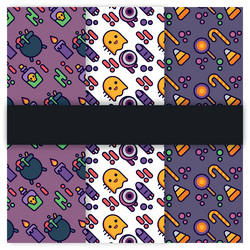 collection of patterns with elements halloween vector image