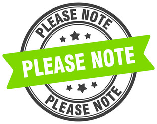 Example Please Note Quote Please note rectangular sign stamp Royalty Free Vector Image