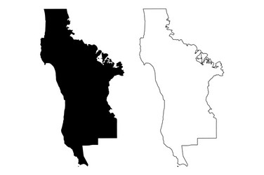 San Mateo County Map vector
