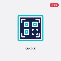 Two color qr code icon from delivery and logistic vector