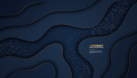Dark abstract background with overlap layers vector