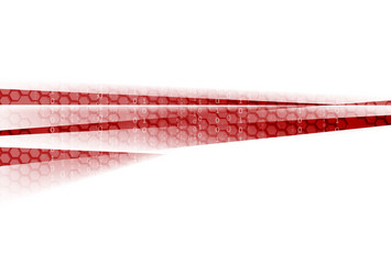 abstract red binary code tech background vector image