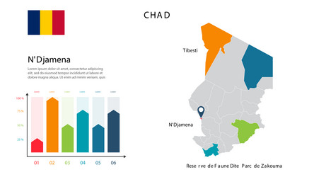 Chad map image a global in form vector