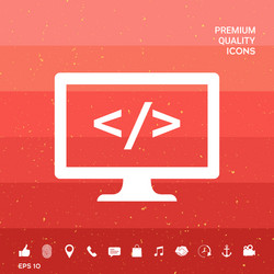 coding symbol icon vector image